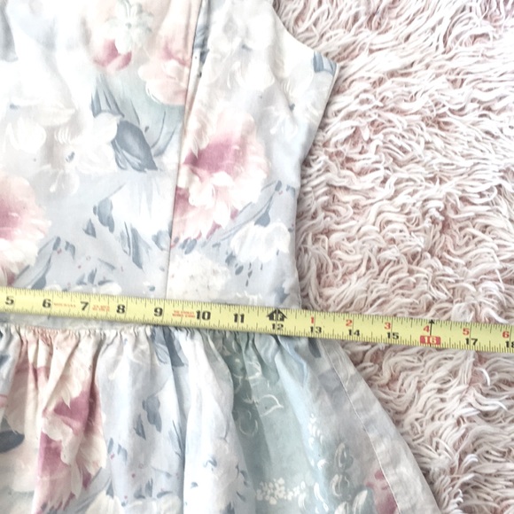 🍭VTG 80s new romantic floral tiered ruffle dress - Picture 11 of 12